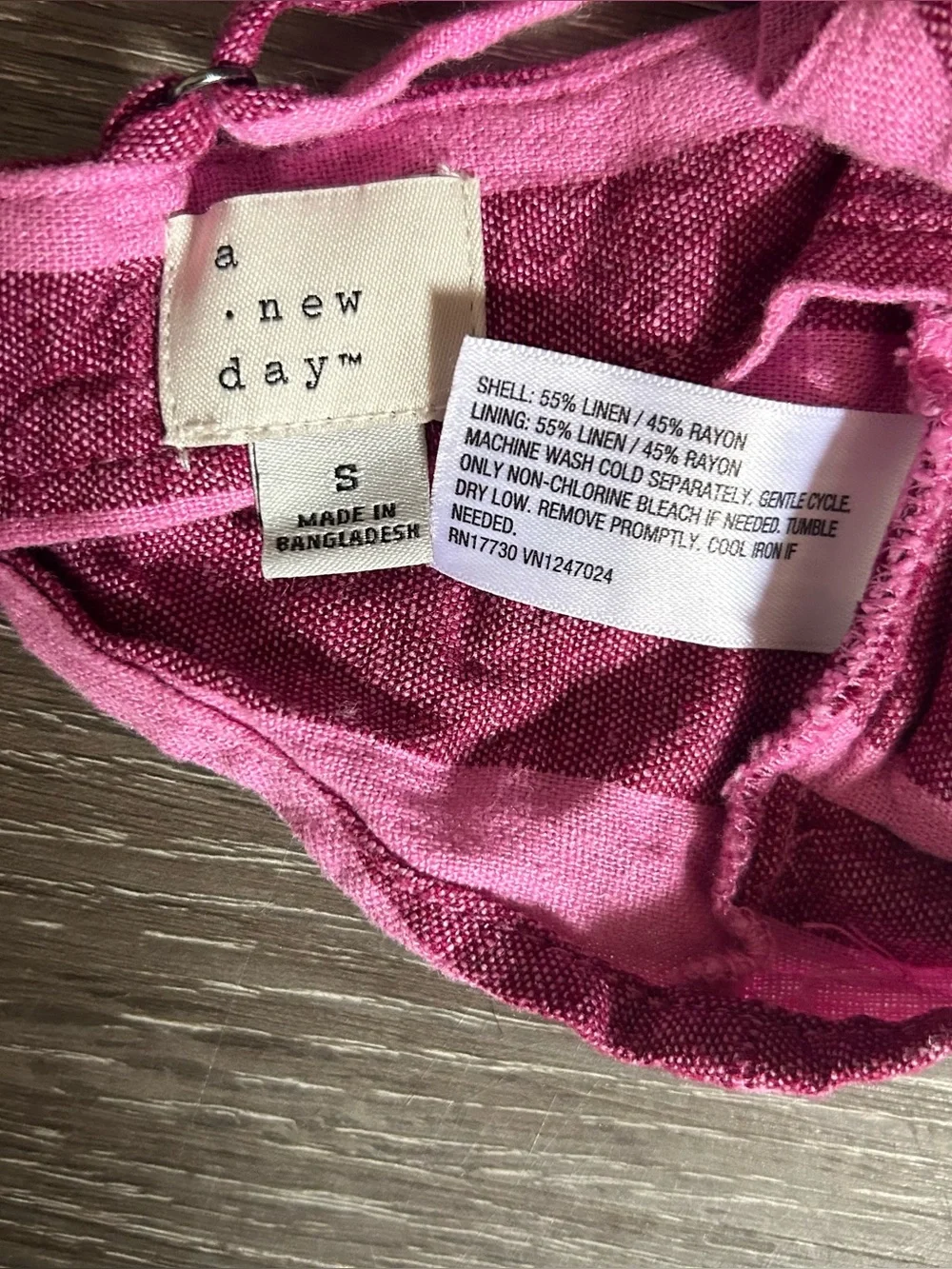 NWT‎ Small A New Day Bralettes lot of 2  Pink Blue Stripes Linen Blend